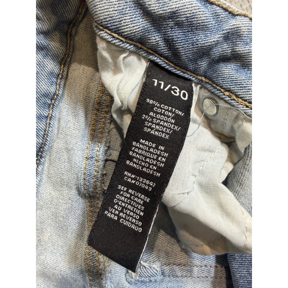 Kendall + Kylie Icon High Rise Straight Distressed Jeans Light Wash Size 11/30 - Picture 4 of 6